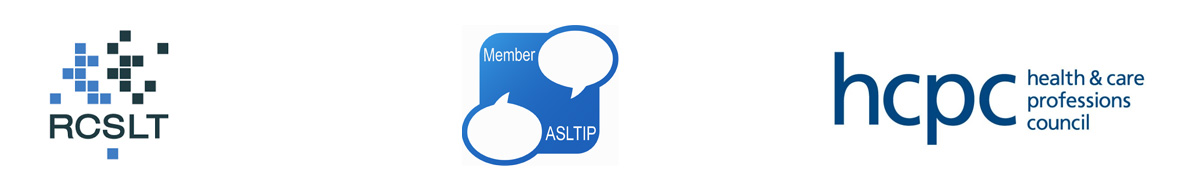 RCSLT, ASLTIP and HCPC logos